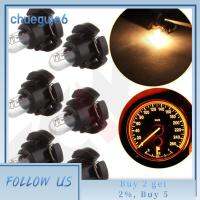 CHUEGUJE6 10ชิ้นอุปกรณ์ไฟ LED T3/T4.2หลอดไฟสีขาวอุ่นลิ่มหลอดไฟฮาโลเจนอุปกรณ์เสริมที่ทนทานไฟแผงหน้าปัดรถยนต์