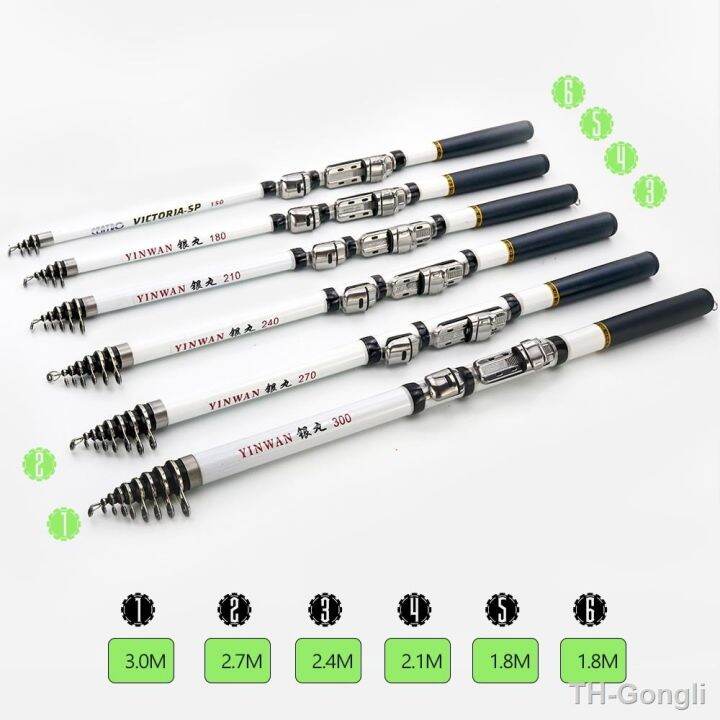 hot-josby-telescopic-spinning-fishing-rod-frp-carp-feeder-sea-pole-1-5m-1-8m-2-1m-2-4m-2-7m-3-0m