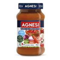 Agnesi Sugo Arrabbiata (Tomato &amp; Chilli Pasta Sauce) แอคเนซี ซูโก้ อาร์ราเบียต้า พาสต้าซอสมะเขือเทศผสมพริก 400 กรัม