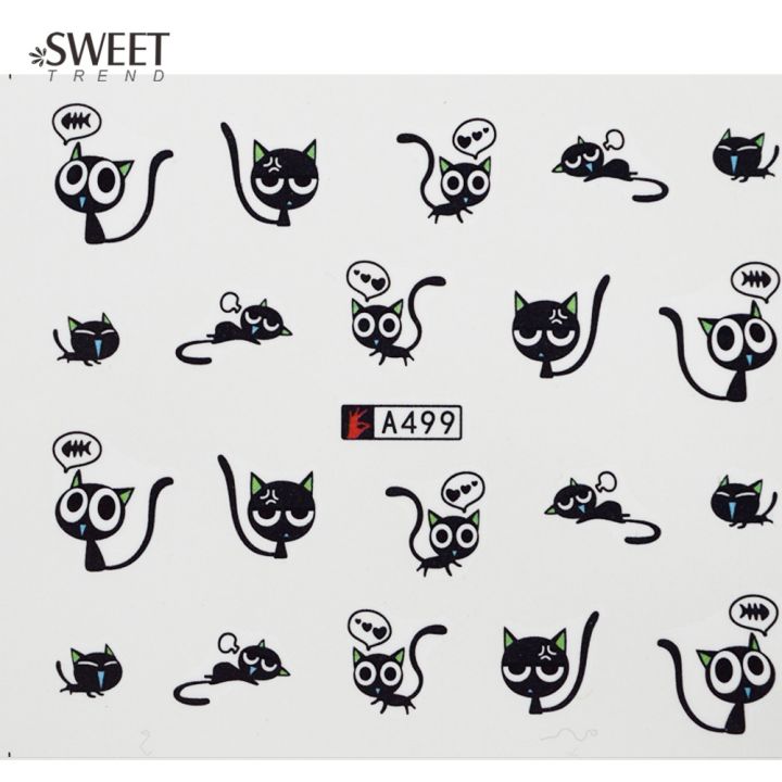 12pcs-3d-cute-cat-pattern-watermark-designs-nail-stickers-water-transfer-decals-beauty-dark-cat-nail-art-decoration