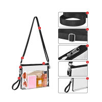 Clear PVC Tote Bag Clear Bag For Sports Events Transparent Storage Bag Clear Crossbody Purse Work Concert Sports Bag