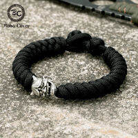 Simple R Noh สร้อยข้อมือ Mens Amulet ญี่ปุ่น Hannya สายรัดข้อมือปรับ Handmade Paracord เชือก Outdoor Survival เครื่องประดับ