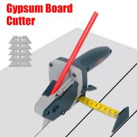 iho◆  Carpentry Cardboard Scriber Gypsum Board Cutter With 5M Tape Measure Woodworking Drywall Cutting Plasterboard Edger