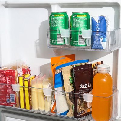 【Familiars】COD 4 ชิ้น/เซ็ต ฉากกั้นตู้เย็น จัดระเบียบตู้เย็น ปรับได้ ที่กั้นตู้เย็น อุปกรณ์แบ่งช่องเก็บของในตู้เย็น