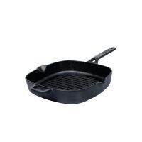 Meyer Induction Base Cast Iron Grill Pan, 25 cm, Black, 1 Piece