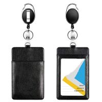 hot！【DT】□✑☍  Men Card Wallet Retractable Chain Lanyard for Keys ID Leather Bus Pass Cover Badge Holder