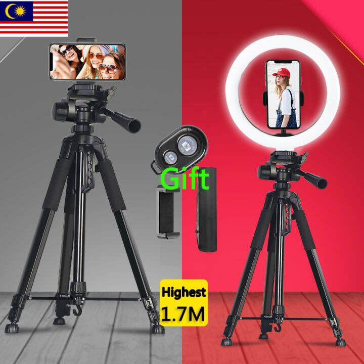Extendable Camera Tripod for Mobliephone Stand with Remote Control