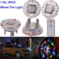 Car Accessories LED RGB Auto Solar Energy Flash Wheel Tire Rim Light Car Colorful Atmosphere Hub Lamp Car Decorative Lights