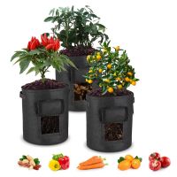 Potato Grow Bags 3Packs Plant Grow Bags with Window Flap Breathable Planting and Two Handles Thickened