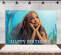 The Little Mermaid Birthday theme backdrop banner party decoration photo photography background cloth