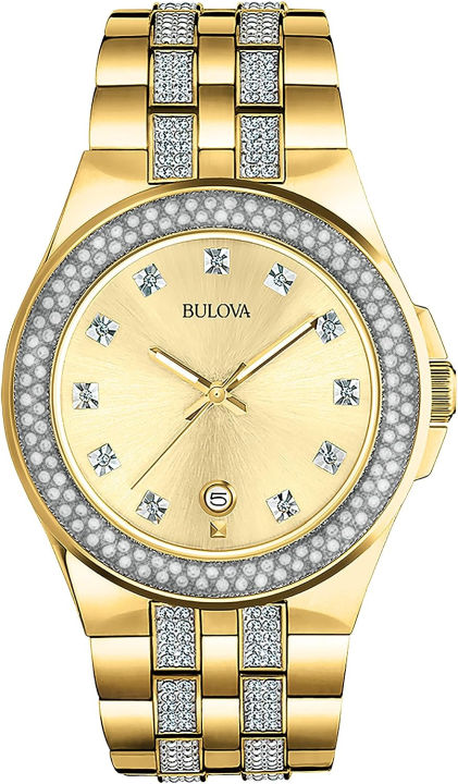 bulova-crystal-quartz-mens-watch-stainless-steel-two-tone-model-98b174