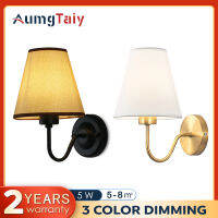 110โวลต์220โวลต์โคมไฟติดผนังที่มีไฟ LED E27หลอดไฟผ้าโป๊ะผนัง Sconces สำหรับโรงแรมห้องนอนข้างเตียงห้องนั่งเล่นบันไดตกแต่งบ้าน