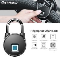 Smart Digital Padlock Keyless Fingerprint Scanning Travel luggage padlock IP65 Waterproof Mini Security Cabinet bag Bike Padlock