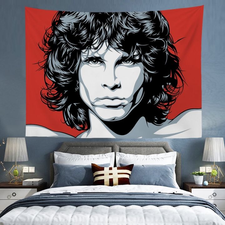 cw-the-doors-tapestry-wall-hanging-band-wallpaper-bedroom-music-decoration-headboards-tapestries-custom