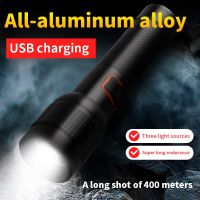 PN-036 Strong light USB charging outdoor waterproof power display high-power LED flashlight Rechargeable  Flashlights