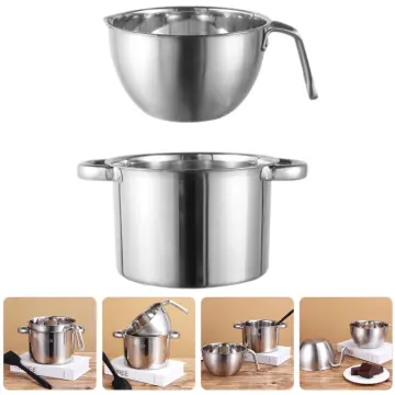 2-pack Stainless Steel Double Boiler, Heat-resistant Handle For