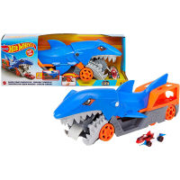 Hot Wheels Shark Chomp Transporter Playset With One 1:64 Scale Car Stores Five Cars In Its Belly Toy Boys Birthday Gift GVG36