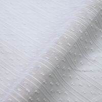 100cm*147cm White Stripes Jacquard Cotton Material Dress Shirts Fabric Cotton Polka Dots Exercise Bands