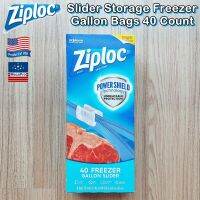 Ziploc® Slider Storage Freezer Gallon Bags 40 Count ถุงเก็บอาหาร ถุงอเนกประสงค์ Power Shield Technology