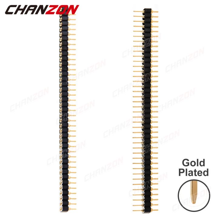 Male Female Round Single Row 40 Pin Header 254mm Breakable Pitch Stacking Connector Strip For 7068