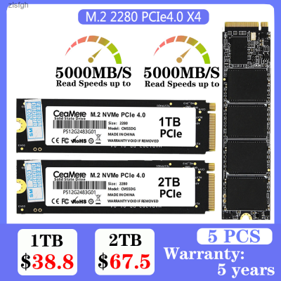 M2โซลิดสเตทไดรฟ์ NVME PCIE 4 0 M.2 2280 1TB 2TB PCIe4.0 4.0 Nvme สำหรับพกพาติดตั้งภายในแล็ปท็อป Zlsfgh