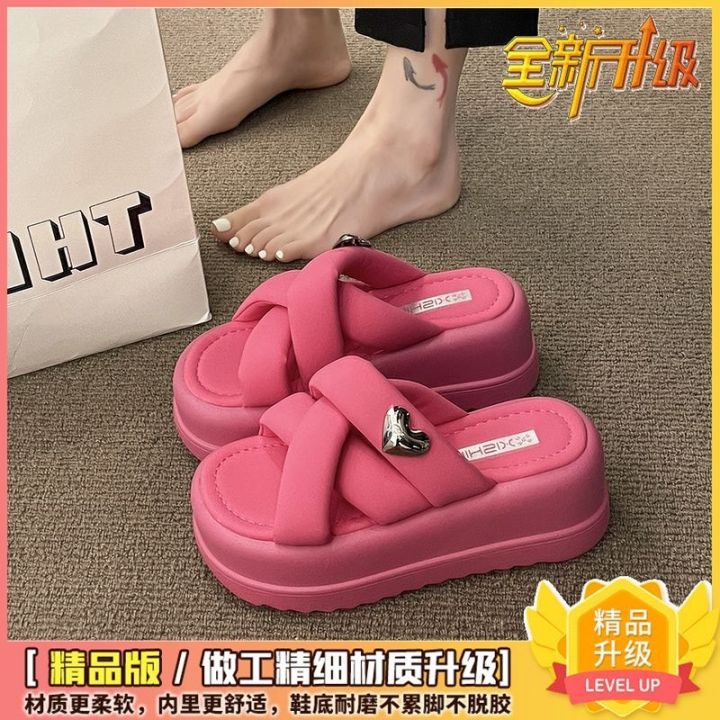 july-internet-celebrity-slippers-womens-summer-outerwear-niche-high-end-sense-2023-new-office-heightened-thick-soled-sandals-and-beach-shoes