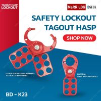 ตัวล็อคร่วมเหล็กเคลือบกันสนิม แบบตะขอ Safety Steel Lockout  Hasp With Hook, Economic Rust Proof Steel Hasp with Hook BD-K23 ,BD-K24