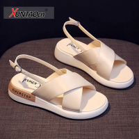 Womens Summer Flat Sandals Fashion Simple Casual Ladys Shoes Buckle Flat Shoes White Reflective Tape Platform Shoes Sandals