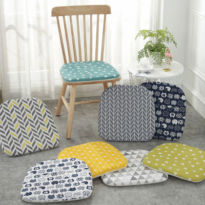 Nordic Print Sponge Dining Chair Cushion Cotton Non-Slip Dining Decor Chair Cushions Comfor Office Living Stool Cushion