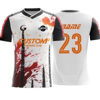 xzx180305    ☍✱Custom Full Sublimation 100% Polyester Print Mens Mesh Fabric Soccer Jersey Shirts Breathable Short Sleeve  tshirt men