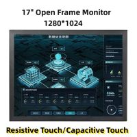 ZHIXIANDA VGA HD LCD ขนาด17นิ้ว1280*1024สำหรับการแสดงผลแบบ BNC ติดผนังอุตสาหกรรมแบบเปิดเฟรมหน้าจอหน้าจอสัมผัส