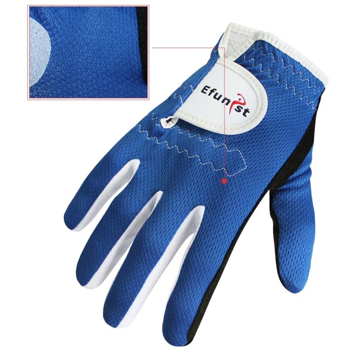 1-pair-golf-gloves-kids-junior-children-left-right-hand-rain-grip-performance-mesh-non-slip-micro-soft-fiber