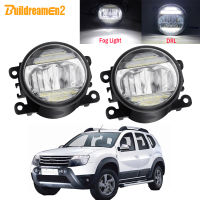 2 X Car Right + Left Fog Light Assembly LED DRL Daytime Running Lamp 30W 8000LM For Dacia Duster 2010 2011 2012 2013 2014 2015