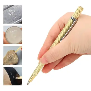 Portable Alloy Double-headed Tip Scriber tool, Scribing Engraving Etching  Pen, DIY Engraver Etcher Tool Kit for Metal Glass Ceramics Stone Tile Wood  Jewelry