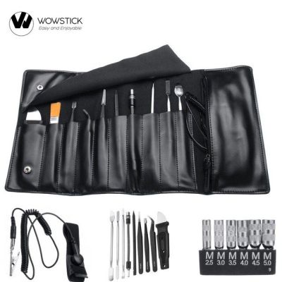 【Worth-Buy】 Wowstick ไขควงไฟฟ้า Accessorie ชุดเครื่องมือทำความสะอาดแปรง/แหนบ/สร้อยข้อมือป้องกันไฟฟ้าสถิตย์/ก้านสูบเวียงจันทน์/กระเป๋าเก็บของ