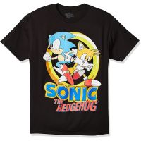 HOT ITEM!!Family Tee Couple Tee Adult T-Shirt SEGA Boys Sonic The Hedgehog &amp; Tails Short Sleeve Tshirt