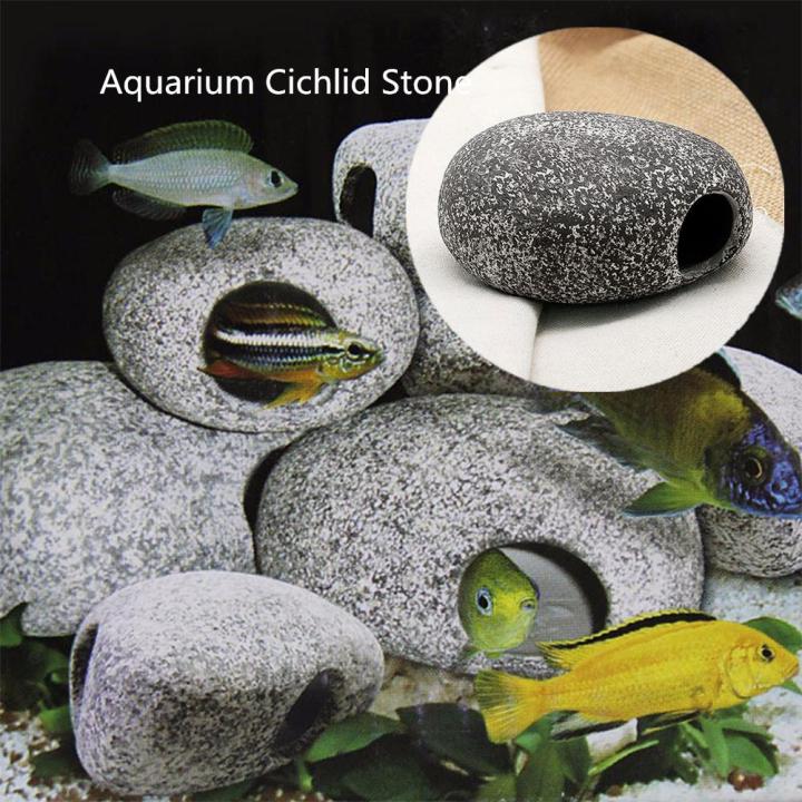 1-pcs-หินปูนพิพิธภัณฑ์สัตว์น้ำตู้ปลาของประดับบ่อน้ำตกแต่งการเพาะพันธุ์กุ้งถ้ำหินเซรามิกหิน