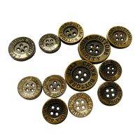 50pcs/lot 15/18/21mm Imitation Metal Vintage Buttons Plastic Resin 4 Hole Shirts Clothes Button DIY Sewing Accessories Wholesale Haberdashery