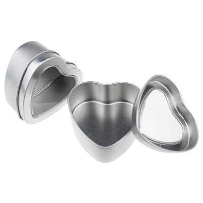 15PCS Heart Shaped Metal Tins Box with Lids Candy Boxes Heart Empty Tin Biscuits Candies Jar for Valentines Day Birthday