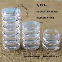 10PCSLOT High Quality 5*5g PS Cream Jar Refillable 16OZ Bottle Fcial Cream Cosmetic Container Stackable Travel Pot