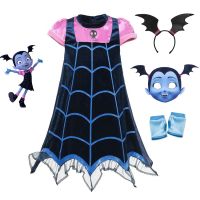 2023 Hot Halloween Vampire Cosplay Costume For Girls Disney Vampirina Dress Kids Halloween Party Disguise Child Carnival Attires