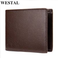 WESTAL Credit Card Holder Wallet Mens Leather Purse For Men Super Slim Soft Wallet Holder Mens Wallets Luxury Designer