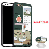 เคสโทรศัพท์สำหรับ ZTE Nubia Z17 MiniS G-DRAGON เบญจมาศเคสซิลิโคนแบบนิ่มที่มีรูปแบบเดียวกันถุงลมนิรภัยขาตั้งโทรศัพท์และเชือกฝาหลัง