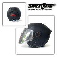 SQA หมวกกันน็อค หมวกกันน็อค SPACE CROWN รุ่น Phoenix5 สีดำด้าน (กระจกทึบ580/ปรอท740) หมวกนิรภัย