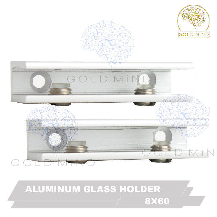 Aluminum 2pcs Glass shelves bracket 6mm Thick, Clip, Holder Clamp Glass