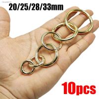 ۞ 10pcs Metal O Ring Keyring Spring Buckles DIY Jewelry Openable Round Carabiner Keychain Clasp Bag Clips Snap Hook 20/25/28/33mm