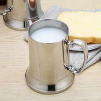 Tankard Stein Double Wall Stainless Steel Beer Mug Cocktail Breakfast Milk Mugs with Handgrip Coffee Cup Bar Tools Drinkware