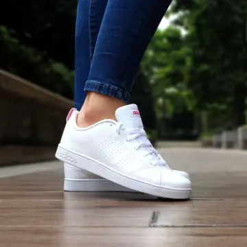 adidas neo advantage white pink