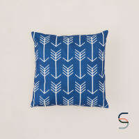 SARABARN Arrow Cushion Cover | ปลอกหมอนอิง ลายลูกธนู สีน้ำเงิน