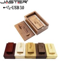 JASTER USB 3.0 Wooden usb wood BOX usb flash drive pendrive 4GB 8GB 16GB 32GB 64GB wedding Photography gift free custom logo